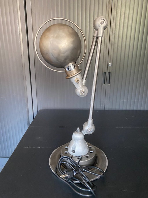 Jieldé 2-arm lamp with matte industrial vintage clear varnish
