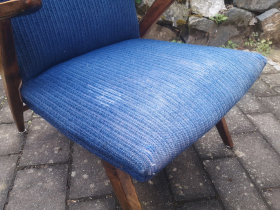 Poltrona vintage "Churchill De Luxe" – Scandinavo/Mid-Century – Poltrone, Wood, Textile (photo 8 of 8)