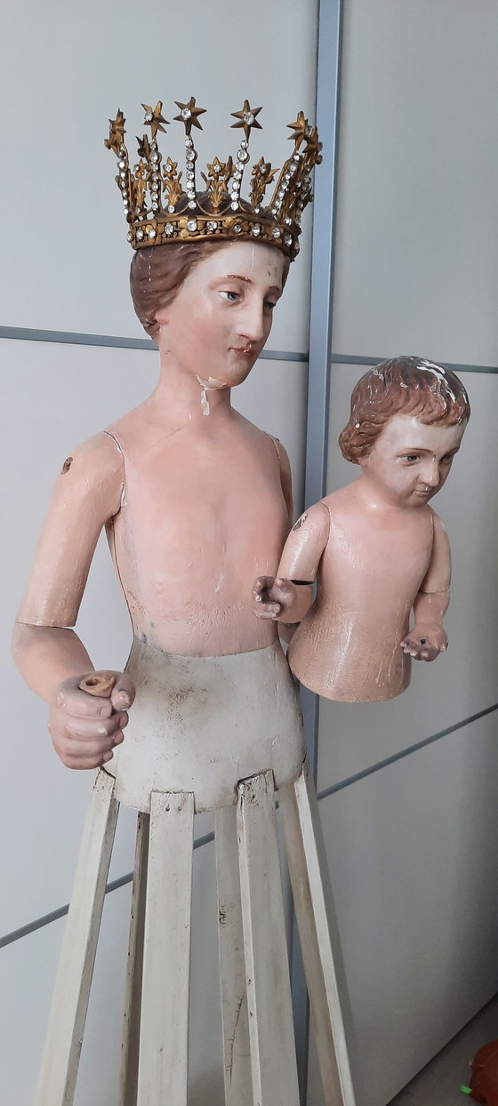 Image 1 of Belle Vierge à l'Enfant du XIXe siècle