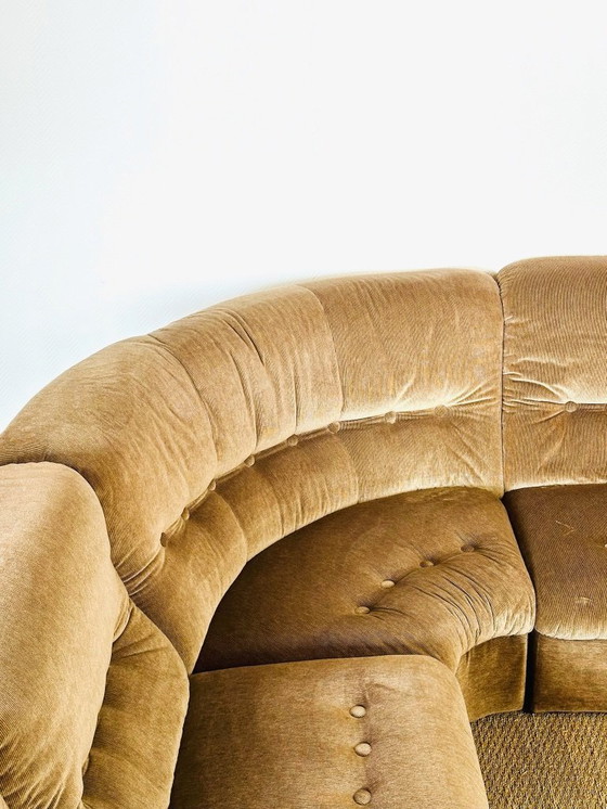 Image 1 of Modular Sofas and Vintage Velvet Armchair, 1960s, Set of 6