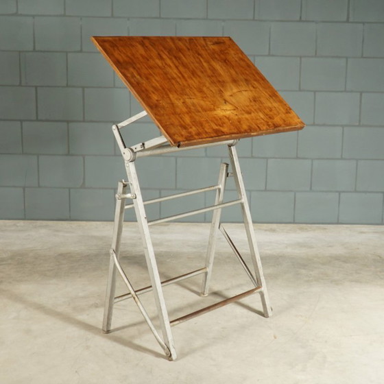 Image 1 of Vintage industriële tekentafel / architectentafel – jaren 50