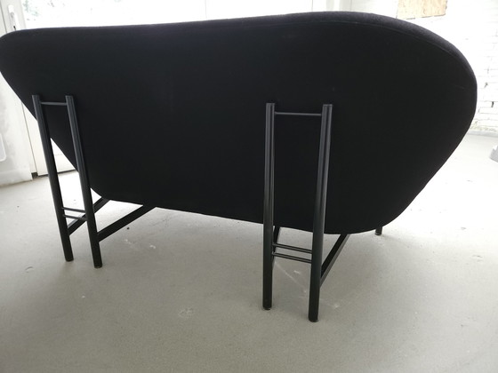 Canapé design Artifort F815 – Theo Ruth – Laine noire – Vintage – Canapés 2 places, Wool (photo 5 of 15)