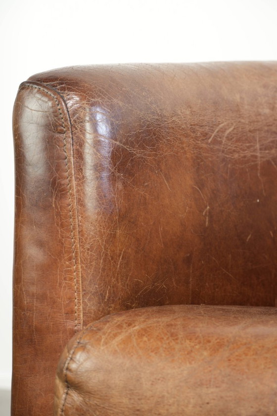 Fauteuil Aviator Design en cuir de vachette couleur cognac – Leather (photo 12 of 12)