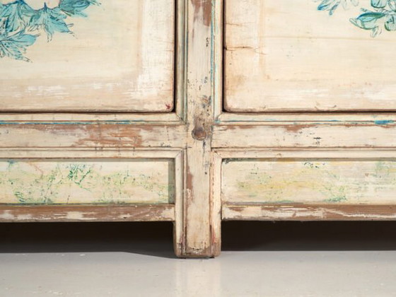 Credenza antica dipinta in legno di pino – Cina, circa 1930 – Credenze, Brass (photo 31 of 40)