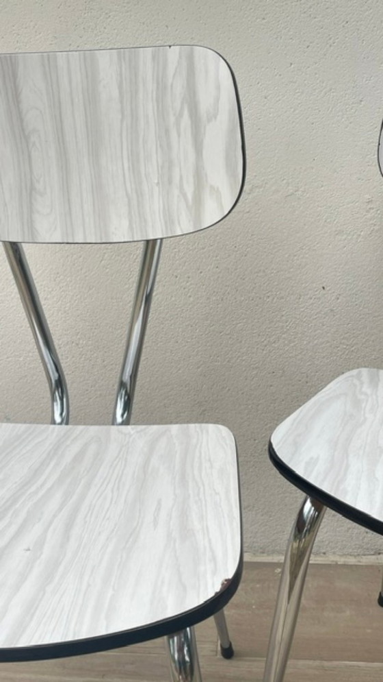 Coppia di sedie vintage in formica – Sedie da pranzo, Metal (photo 9 of 29)