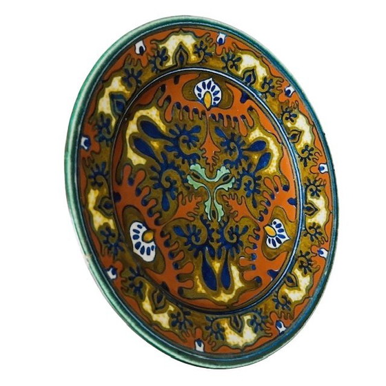 Image 1 of Antique Art Nouveau Rhodian decorative plate, Pottery Factory South Holland 1920s