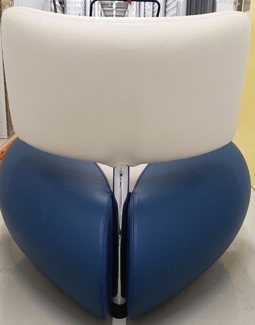 Leolux pallone fauteuil grigio blu/ecru