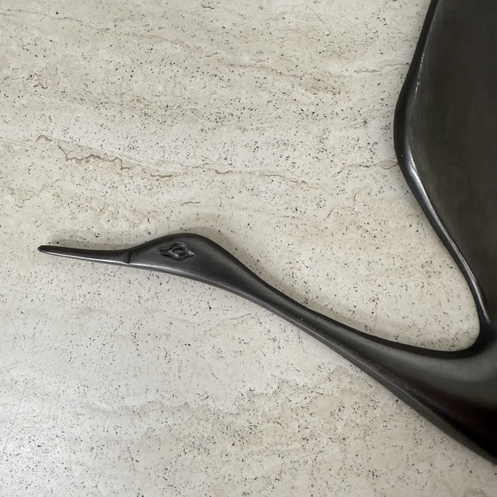 Image 1 of Mid Century Design tinnen wandvogel, 1970