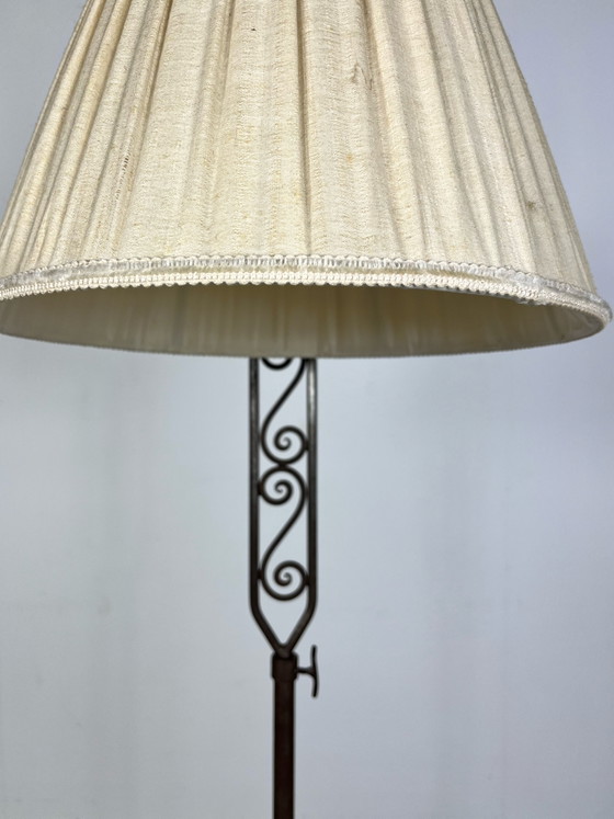 Art Deco Amsterdamse School lamp vloerlamp jaren twintig – Vloerlampen, Metal, Textile (photo 12 of 14)