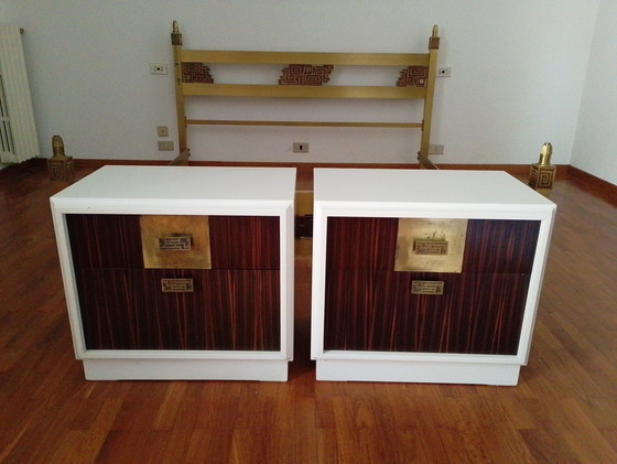 Image 1 of Coppia di comodini Luciano Frigerio, Italia anni '70