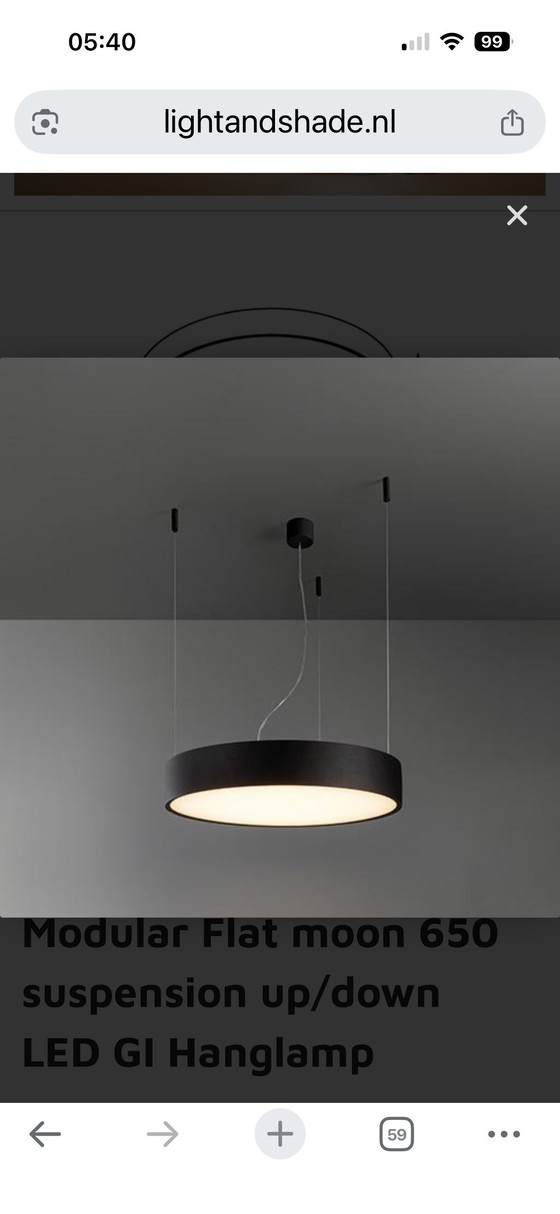 Image 1 of Plafonniers modulaires plats en forme de lune