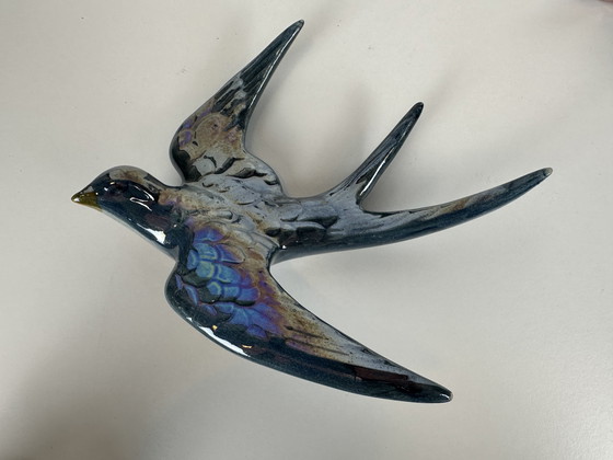 Image 1 of 5x Originele mid-century Wandzwaluwen en hun nesten (2x) - W. Germany