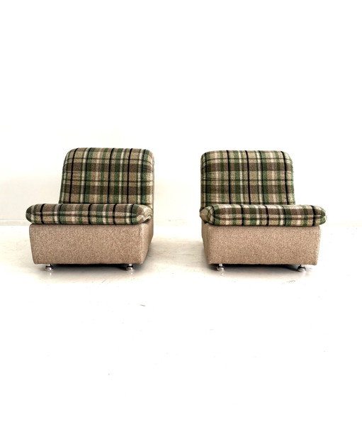 Set van 2 vintage fauteuils, Duitsland ‘80 – Metal, Wood