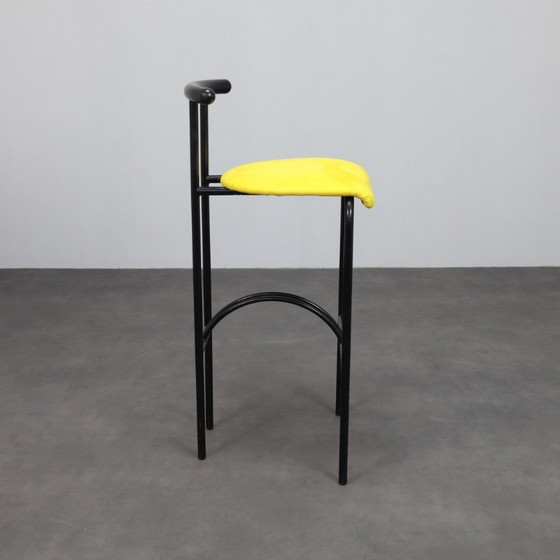 Image 1 of Ensemble de 4 tabourets de bar postmodernes, Italie, années 1980