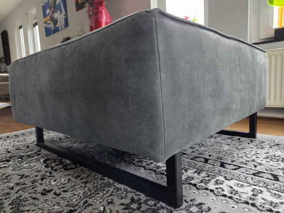 Large leather Footstool & pouf - 90×90×45 cm – Footstools & poufs (photo 3 of 7)