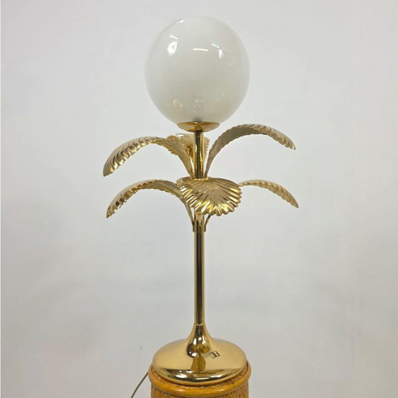 Image 1 of LS Italy gold palm tree lamp table model gilded 70s