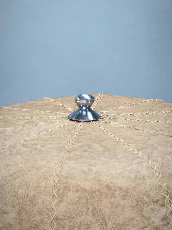 1950s Czechoslovakian Art Deco Chrome Floor Lamp with Handmade Shade – Floor lights, Metal, Paper (photo 7 of 13)