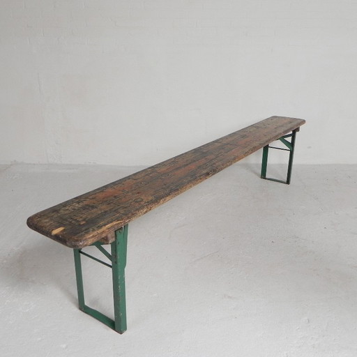 Folding bench, folding bench for terrace, 216 cm long, 1960s
