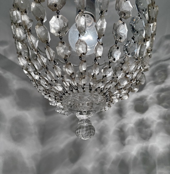 Image 1 of 1950s crystal hot air balloon ceiling light