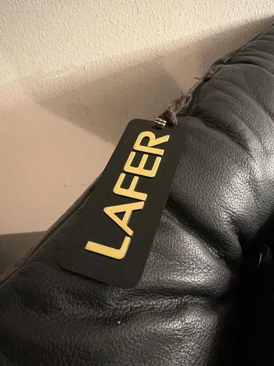 Image 1 of Percival Lafer Postmoderner brasilianischer schwarzer Loungesessel aus Leder