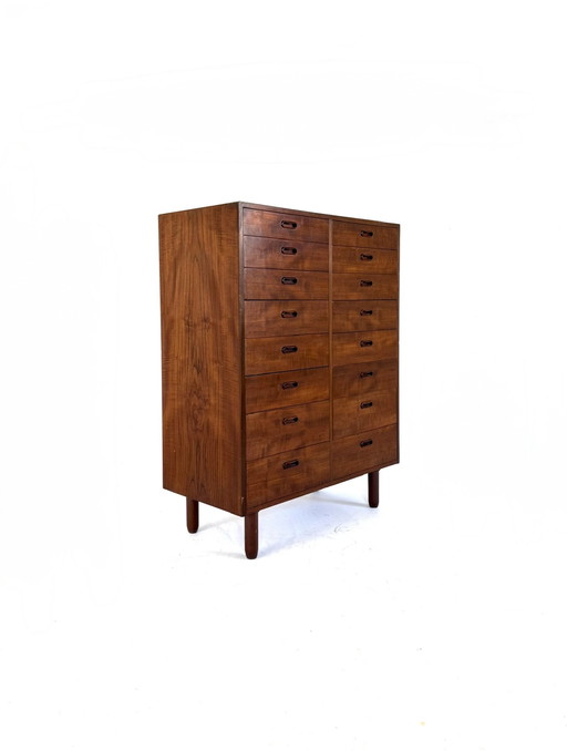 Vintage XXL double-tiered Danish teak chest of drawers '60