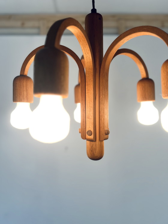 Image 1 of Teak Pendant Lamp, Domus