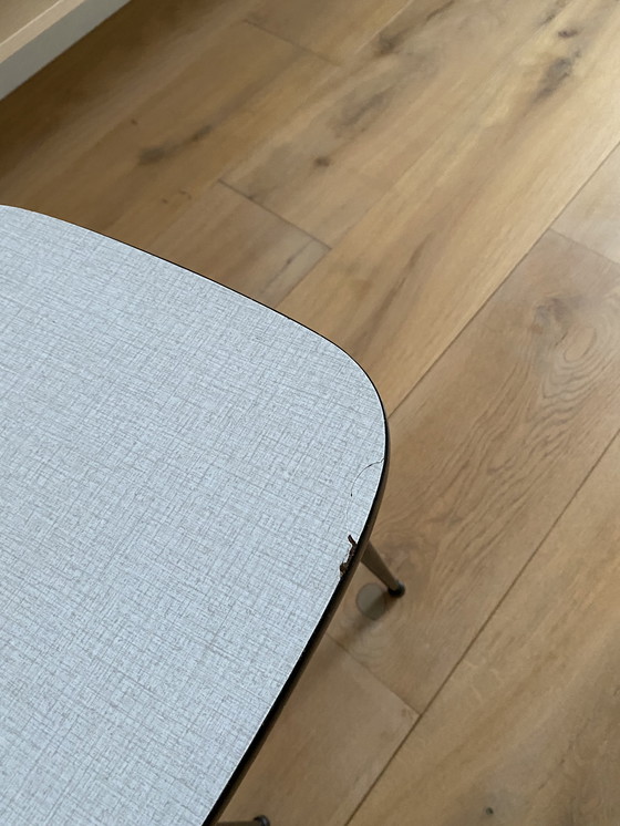 Image 1 of Vintage, mid-century Formica stool, side table, coffee table