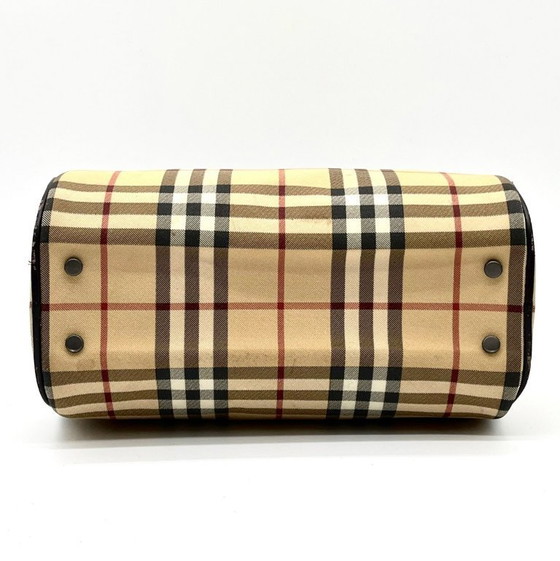 Image 1 of Sac à main Mini Boston Burberry en PVC et cuir à motif Nova Check