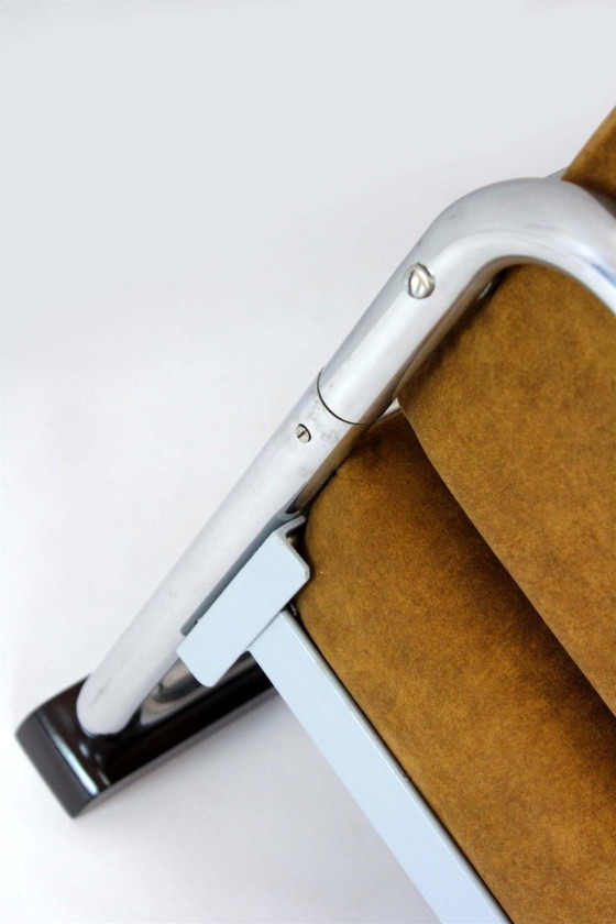 Image 1 of Restauriertes Bauhaus-Sofa aus verchromten Stahlrohren von Hynek Gottwald, 1930er Jahre