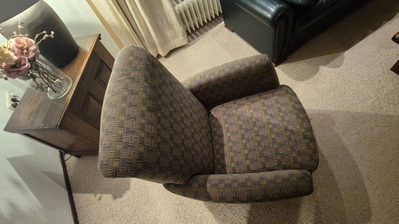 Vintage Designer Wingback Armchair with Oak Legs – Koekoek, Textile (photo 15 of 21)
