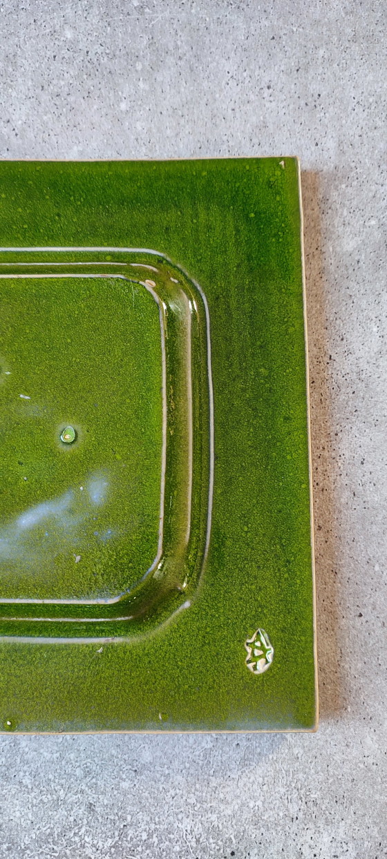 Image 1 of Vintage enamelled ceramic pocket emptier signed, 60s/70s