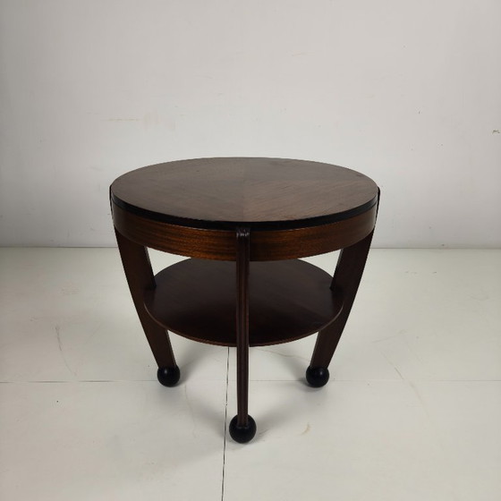 Image 1 of Art Deco oak coffee table – Amsterdam School, Netherlands, 1930s