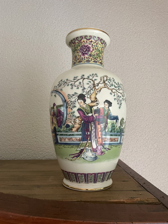 3-Piece Chinese Vase Set – Ceramic (photo 3 of 7)