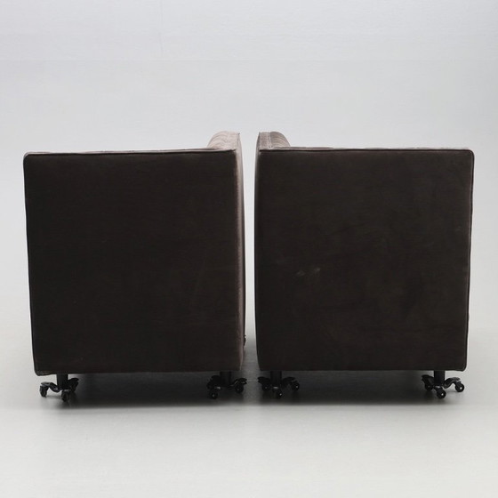 Image 1 of Divano modulare contemporaneo a 2 pezzi, rivestimento in velluto, look scandinavo profondo e rilassato