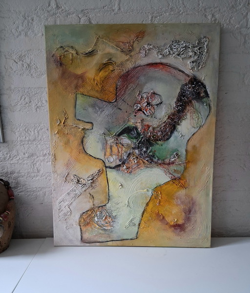 The eye that looks inside me,abstract,mixed media
