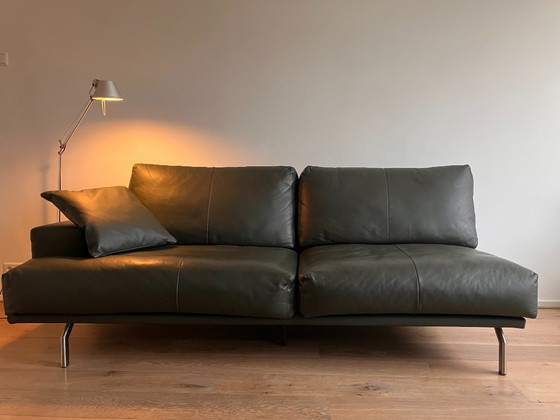 Image 1 of Sofá Matisse Cartel Toledo de piel de 2,75 plazas, color verde