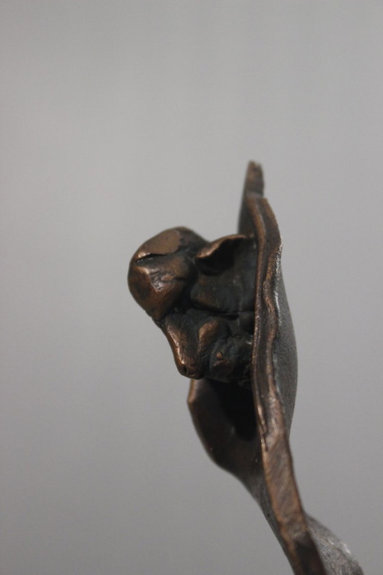 Image 1 of Paweł Rubaszewski "Bez Stow" sculpture, patinated bronze on a base, Poland 2000