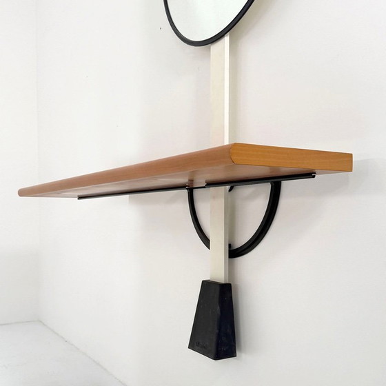 Image 1 of Solemio Console / Wall Table with Mirror by Giotto Stoppino for Acerbis, 1980s