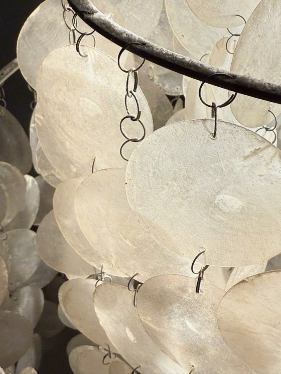 Image 1 of Pendelleuchte/Deckenlampe von Verner Panton, Muschel, Modell:'Fun', 1960er Jahre