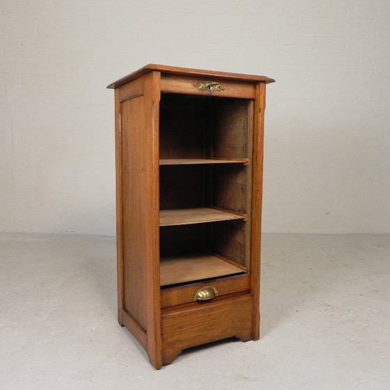Image 1 of Eiken rolluikkast met 1 luik, 90 cm hoog, jaren 30