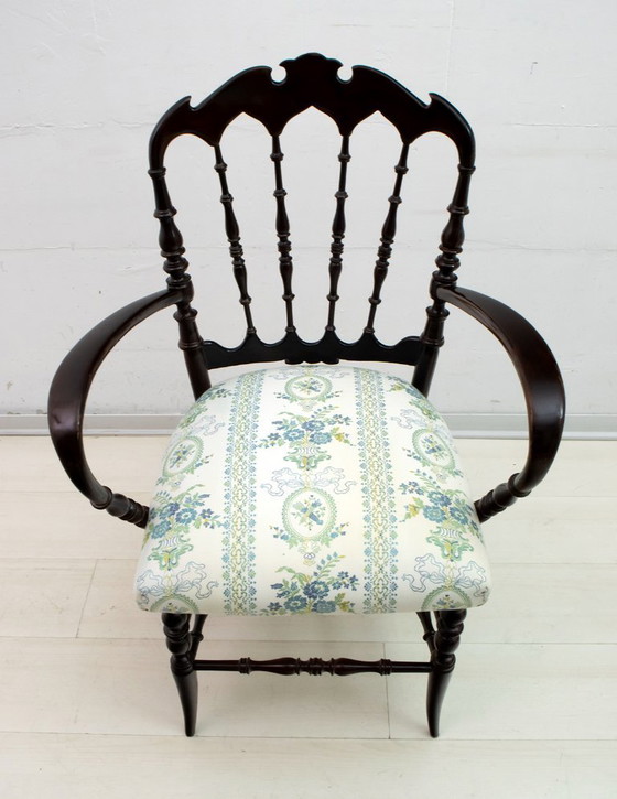 Image 1 of  Paire de fauteuils Chiavari Giuseppe Gaetano Descalzi du milieu du siècle dernier, 50