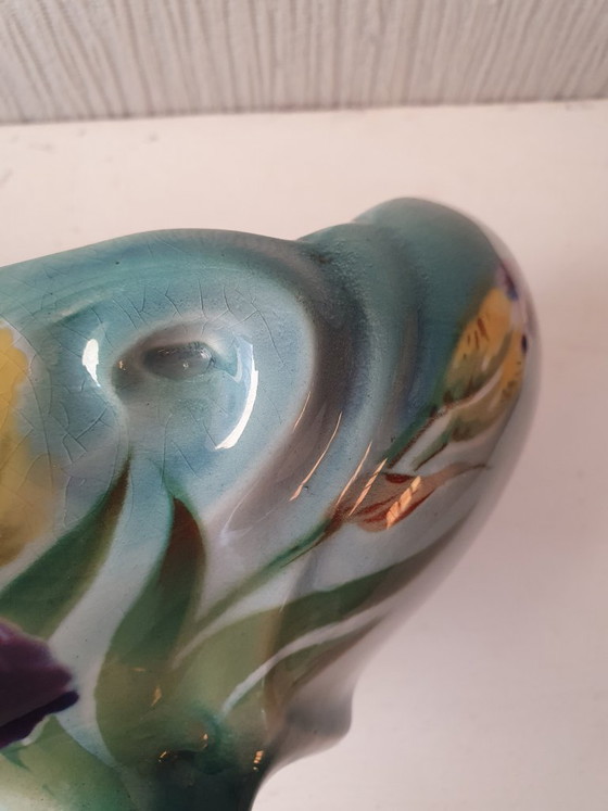 Art Nouveau Jardinière - St. Amand & Hamage (D39) - Approx. 1900 – Saint-Amand & Hamage, Vases, Ceramic (photo 8 of 12)