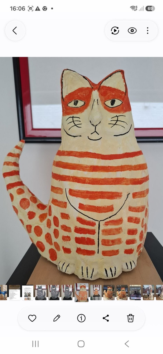 Gestreifte Katze – mimi, Dekorative Objekte, Papier, Andere (photo 2 of 6)