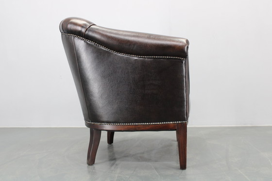 Image 1 of Vintage leren fauteuil, Tsjecho-Slowakije