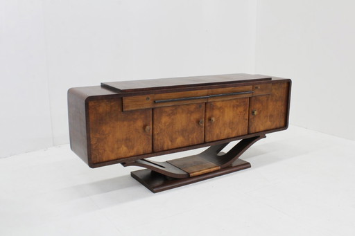 Vintage Italiaans Art Deco dressoir wortelhout jaren 30
