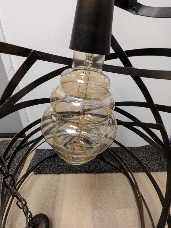 Handgefertigter moderner Metallleuchter – Kronleuchter, Copper (photo 5 of 5)