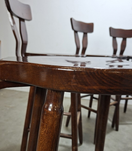 Set di 8 sgabelli da bar brutalisti vintage