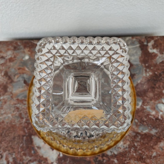 Image 1 of bol en cristal style Hollywood Regency, coupe à fruits