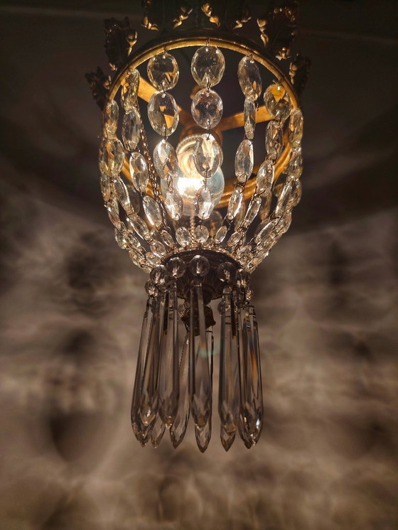 Image 1 of Lampada da soffitto in cristallo. Spagna, anni '50.