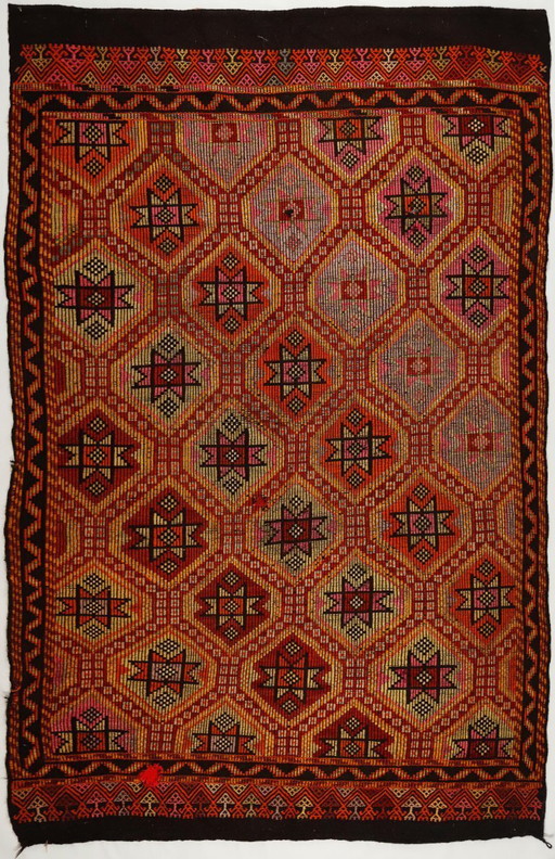 Vintage Anatolian Mut Kilim – Bold Geometric Handwoven Wool Flatweave Rug 354 x 244 cm – &Tradition, vloerkleden en tapijten